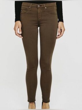 AG Adriano Goldschmied “The Farrah Skinny” High-Rise stretch Jeans in Grey 25R